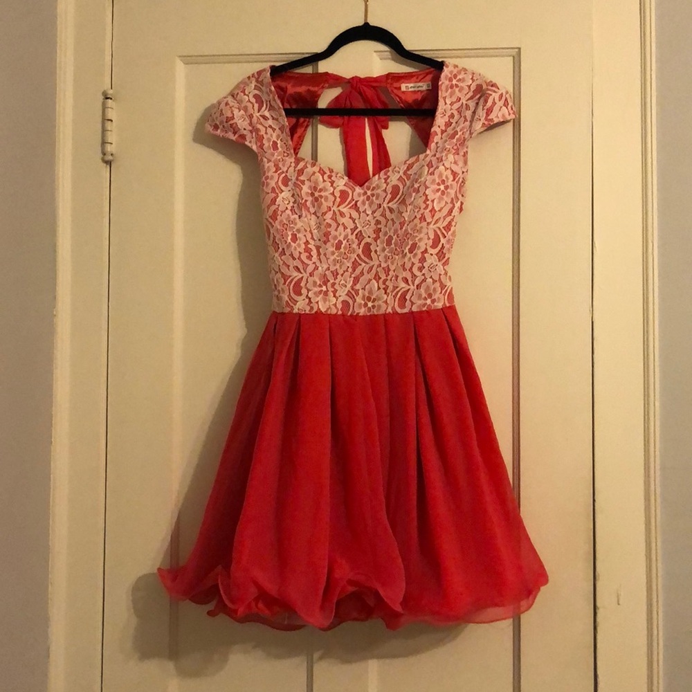 pink retro vintage look Chi Chi London dress